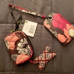 Vera Bradley Bundle Mocha Rouge NWT & NWOT